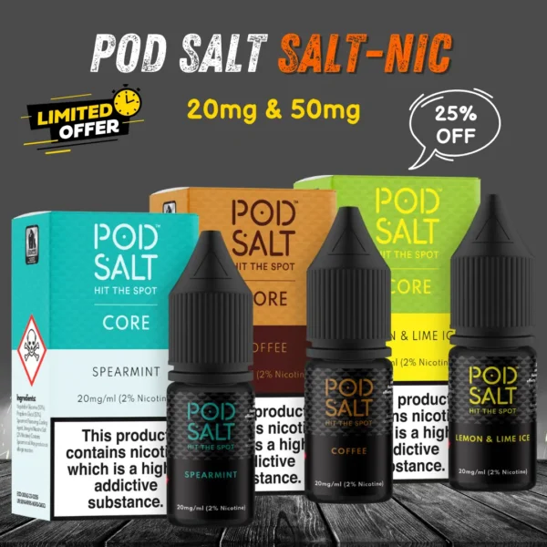 Pod Salt 20mg/50mg Salt Nic – Premium Vape Juice