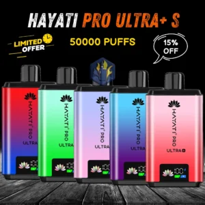 Hayati Pro Ultra+ S 50K puffs disposable vape in the UAE