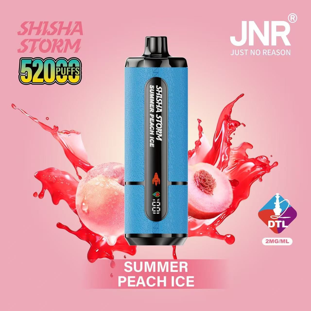 Summer Peach Ice JNR Shisha Storm 52000 Puffs