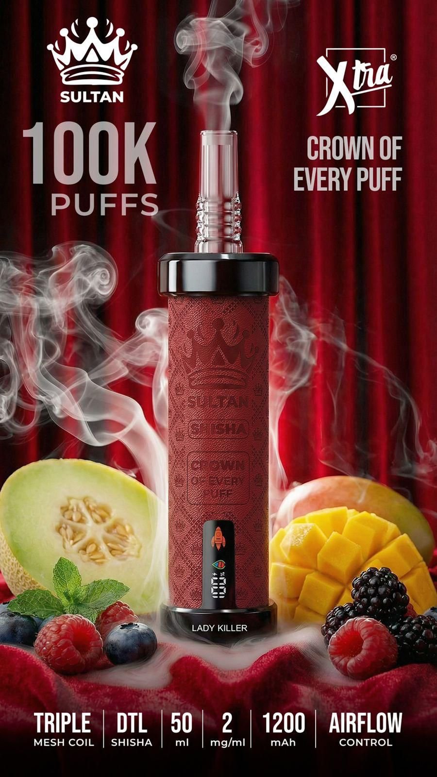 Sultan Shisha 100K Lady Puffs Killer