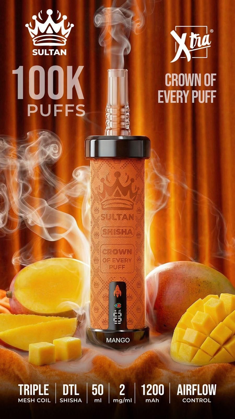 Sultan Shisha 100K Mango
